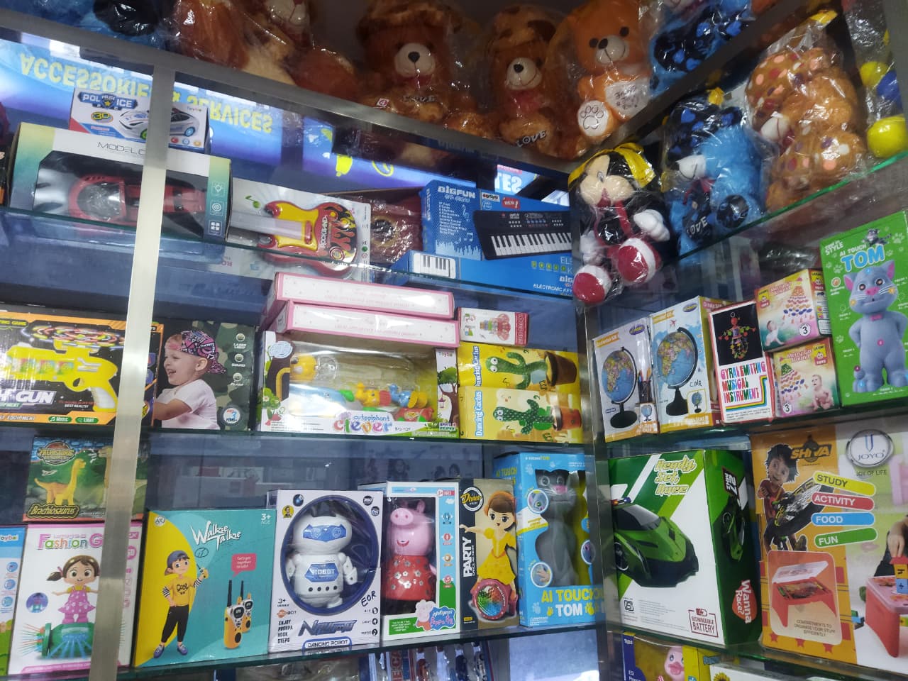 Seasonal decorations on display